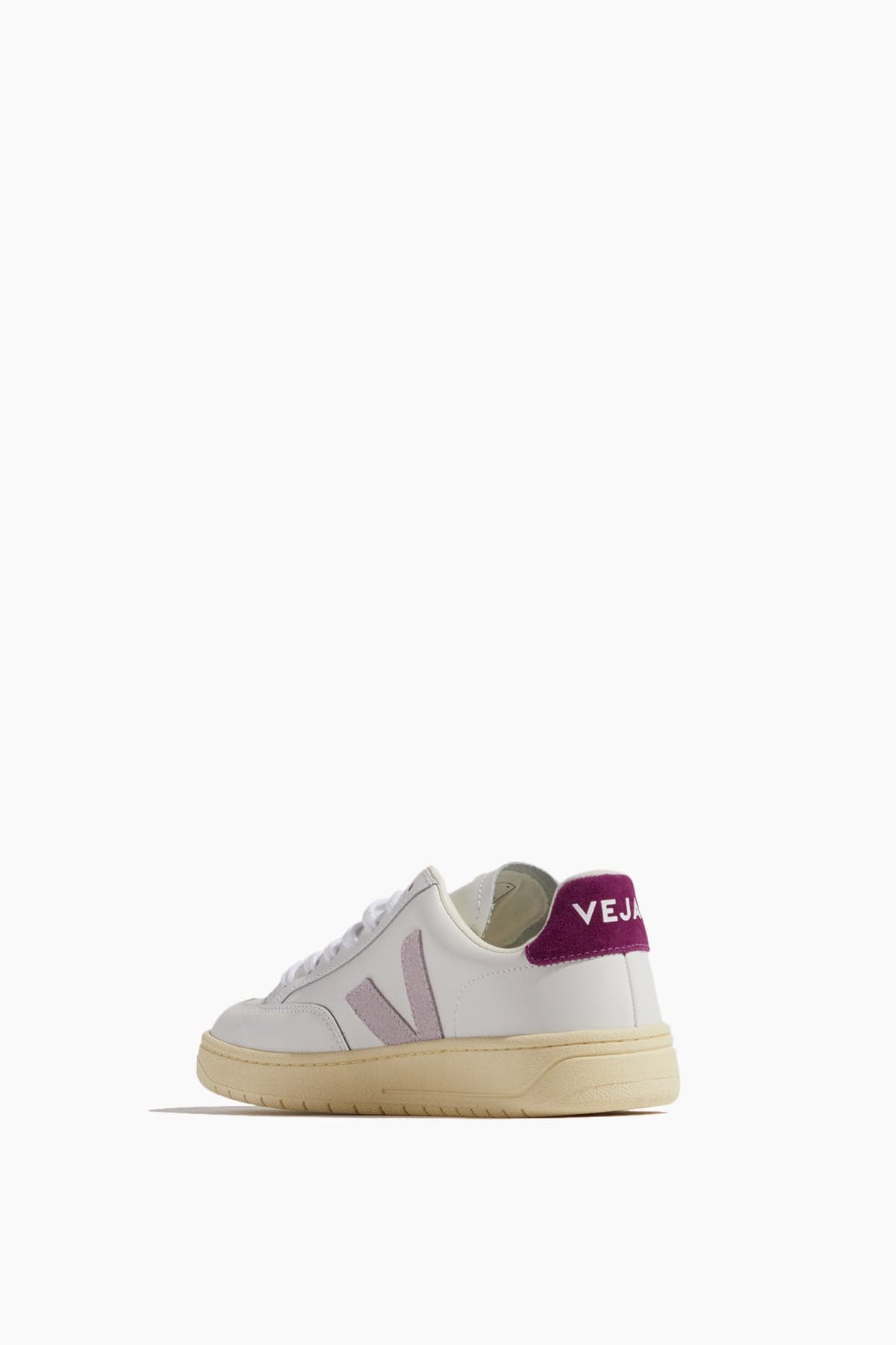 Veja Low Top Sneakers V-12 Sneakers in Extra White Parme Magenta Veja V-12 Sneakers in Extra White Parme Magenta