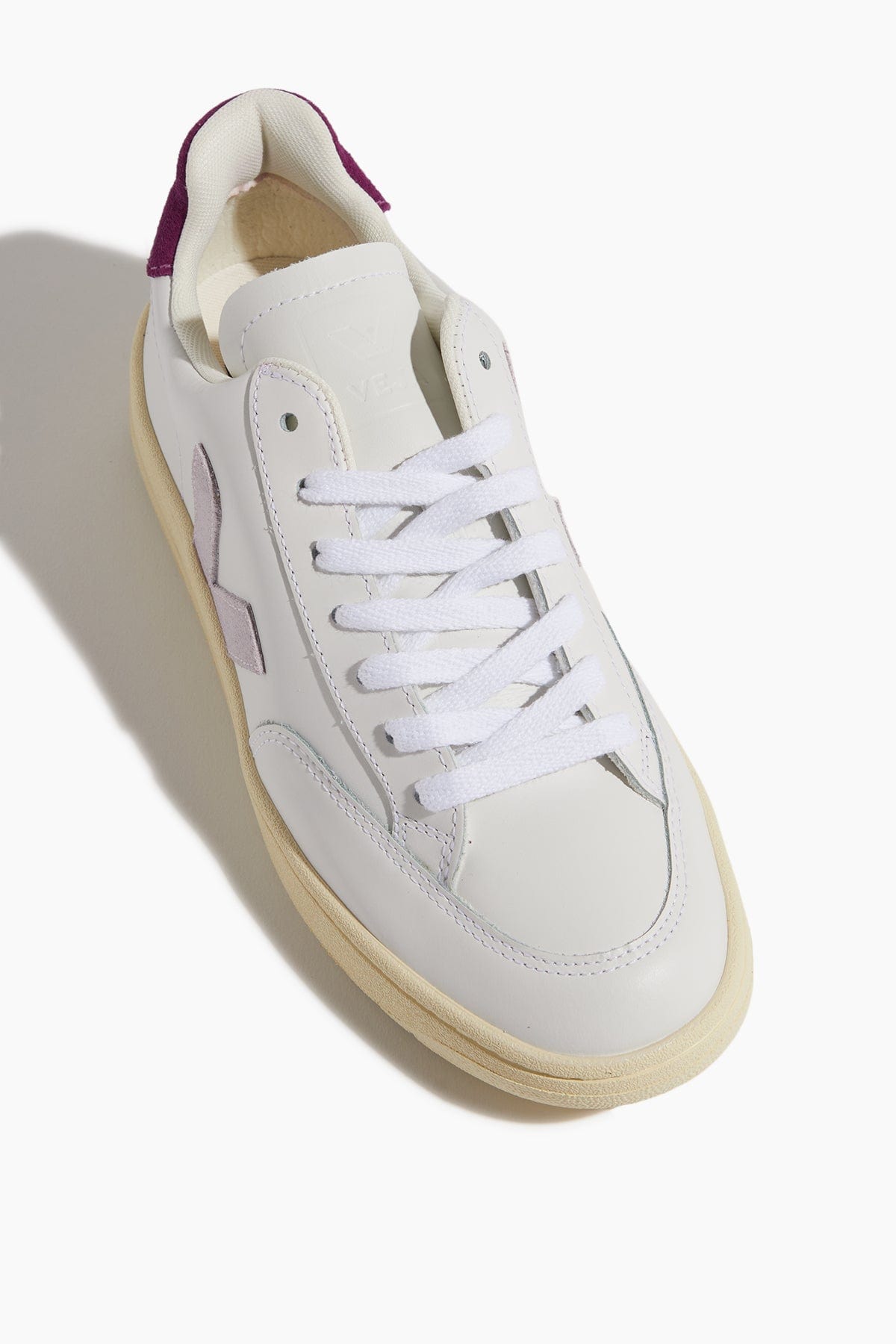 Veja Low Top Sneakers V-12 Sneakers in Extra White Parme Magenta Veja V-12 Sneakers in Extra White Parme Magenta