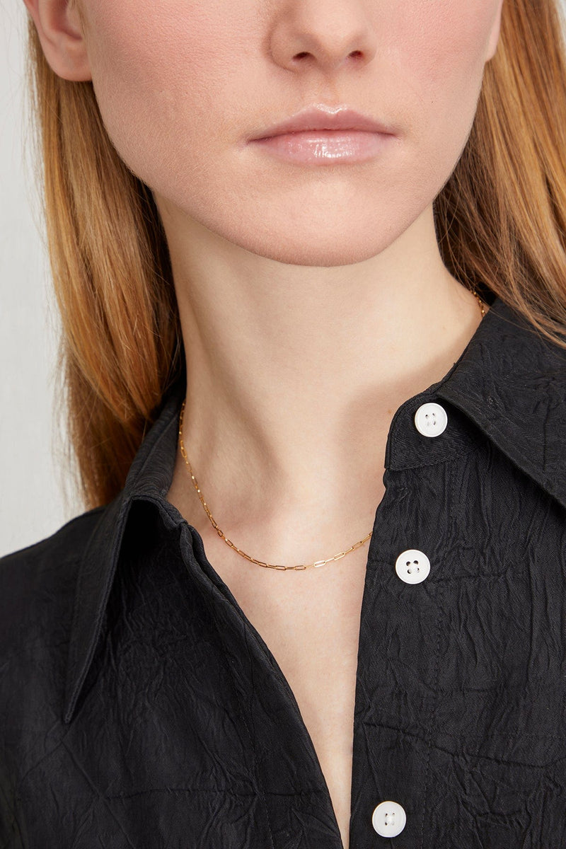 Gold Paper clip necklace – Vivien Frank Designs