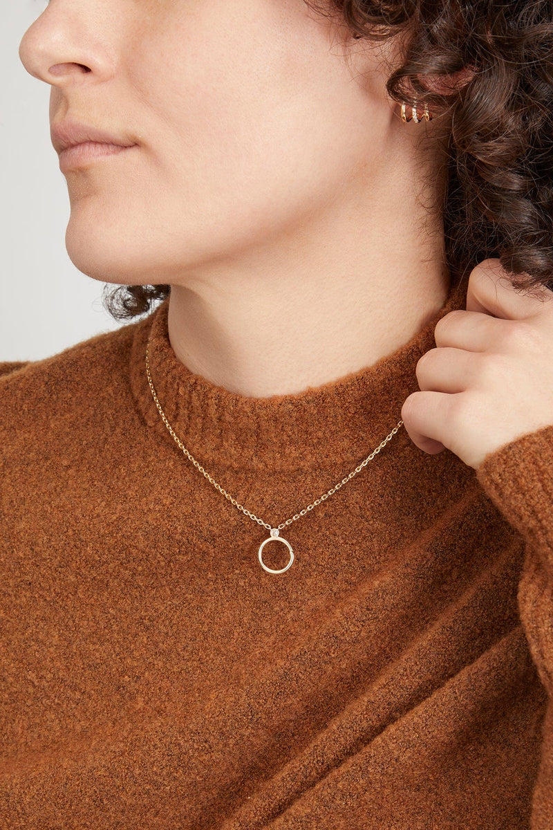 Avanti Interlocking Circle Necklace in Silver & Rose Gold | Fine Jewellery