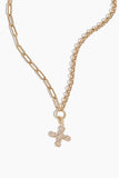Vintage La Rose Necklaces Diamond Arles Cross Pendant with Adjustable Bail in 14k Yellow Gold Vintage La Rose Diamond Arles Cross Pendant with Adjustable Bail in 14k Yellow Gold