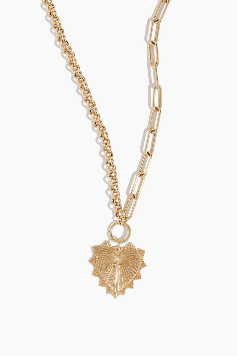 vintage fluted heart pendant