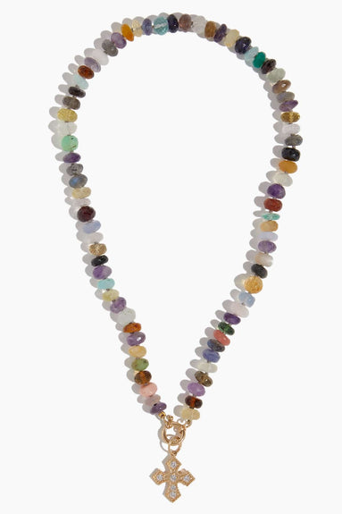 Vintage La Rose Necklaces Mixed Stone Necklace with 14k Gold Clasp Vintage La Rose Mixed Stone Necklace with 14k Gold Clasp