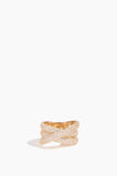 Vintage La Rose Rings Pave Criss Cross Ring in 14k Yellow Gold Vintage La Rose Pave Criss Cross Ring in 14k Yellow Gold