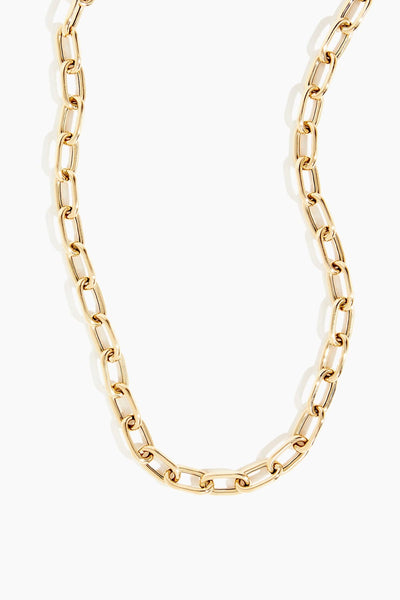 Puffy Paper Clip Chain in 14k Yellow Gold
