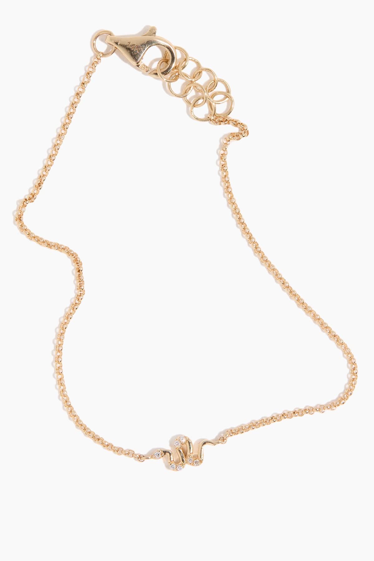 Vintage La Rose Bracelets Snake Chain Bracelet in 14k Yellow Gold Vintage La Rose Snake Chain Bracelet in 14k Yellow Gold