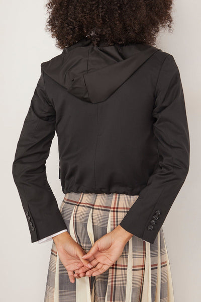 WE-AR4 Jackets Cropped Hooded Blazer in Black Night WE-AR4 Cropped Hooded Blazer in Black Night