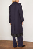 WE-AR4 Coats Gramercy Pleated Coat in Navy WE-AR4 Gramercy Pleated Coat in Navy