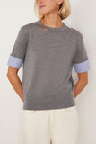 WE-AR4 Tops Uptown Knit Top in Grey Multi