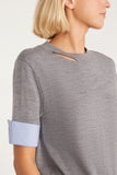 WE-AR4 Tops Uptown Knit Top in Grey Multi