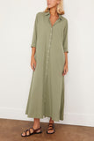 Boden Dress in Green Army