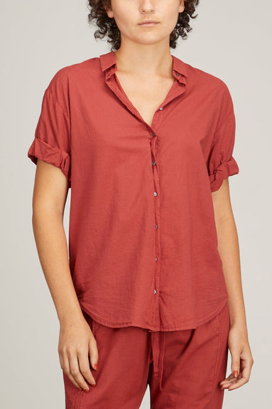 Xirena Tops Channing Shirt in Brick Red Xirena Channing Shirt in Brick Red