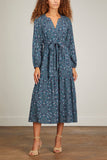 Xirena Casual Dresses Ambrose Dress in Indigo Flora Xirena Ambrose Dress in Indigo Flora