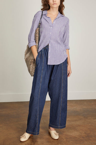 Xirena Tops Beau Shirt in Indigo-Go Xirena Beau Shirt in Indigo-Go