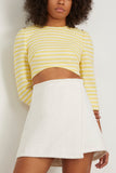 Zimmermann Tops High Tide Crop Bodice in Yellow/Cream Stripe Zimmerman High Tide Crop Bodice in Yellow/Cream Stripe