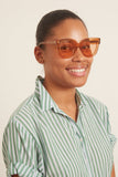 Chimi Accessories #008 Clear Sunglasses in Peach