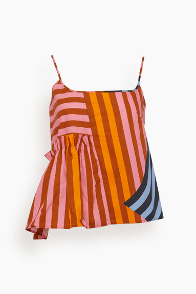 Brogger Heather Top in Tan Stripe Print – Hampden Clothing