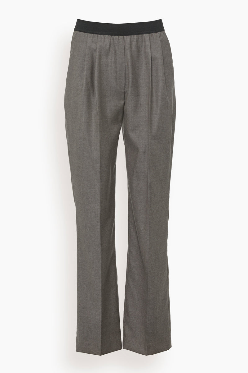 Loulou Studio Hannas Straight Pant in Brown Melange – Hampden Clothing