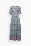 Bell Dresses Elle Maxi Dress in Teal Multi