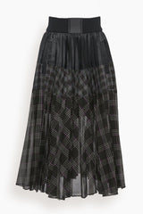 Sacai Glencheck Mix Skirt in Black – Hampden Clothing