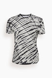 Proenza Schouler White Label Tops Tie Dye T-Shirt in Black/White