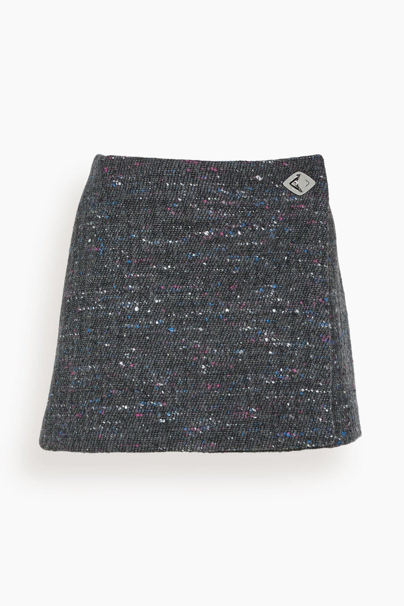 ganni-multi-wool-mini-skirt-in-phantom Multi Wool Mini Skirt in