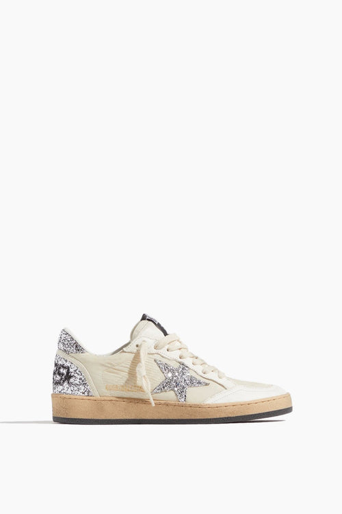 Golden Goose Superstar Sneaker in Cream/Silver/Blue – Hampden Clothing