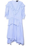 Simone Rocha Clothing Ruffle Bow Dress in Blue