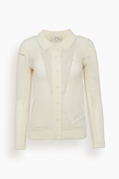 Sporty Cool Cardigan in Soft Creme