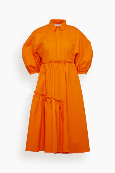 Smocked Dress in Orange