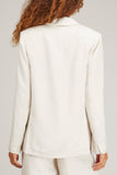 Forte Forte Jackets Viscose Linen Diagonal Blazer in Perla Forte Forte Viscose Linen Diagonal Blazer in Perla