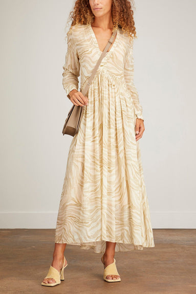 Forte Forte Dresses Wild Roses Print Voile Long Dress in Agave Forte Forte Wild Roses Print Voile Long Dress in Agave