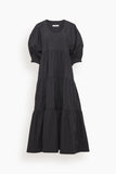 CO Dresses U-Neck Tiered Dress in Black