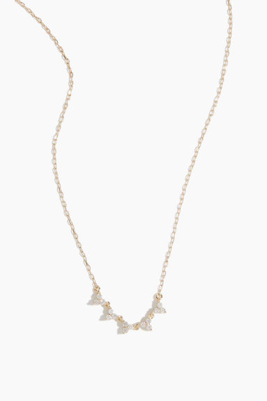 Adina Reyter Necklaces Diamond Cluster Chain Necklace in 14K Yellow Gold