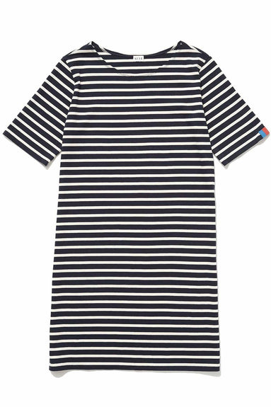 KULE Clothing The Tee Dress in Navy/Cream