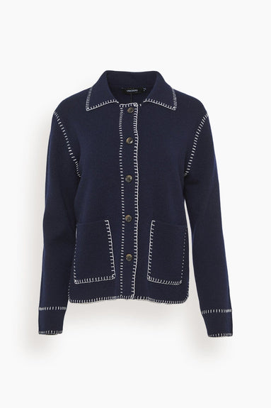 Lisa Yang Sweaters Bily Cardigan in Navy