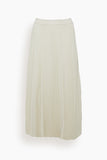 Pleated Elastic Skirt in Ivory