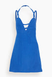 Minuit Dresses Short Linen Dress in Majorelle
