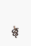 Theodosia Consignment Necklaces Diamond Snake Pendant in Black Enamel
