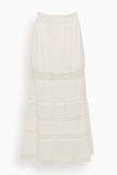 Maria Cher Skirts Coral Maxi Skirt in White