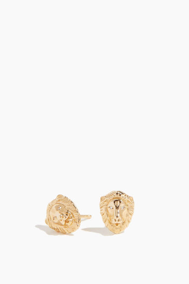 Theodosia Consignment Earrings Lion Head Studs