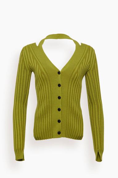 Proenza Schouler White Label Sweaters Knit Halter Sweater in Chartreuse
