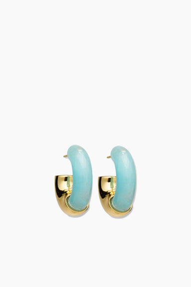 Lizzie Fortunato Earrings Infinity Hoop Earring in Pool Blue