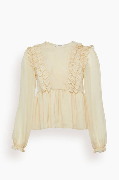 Dorothee Schumacher Tops Love Of Lightness Blouse in Milky Beige