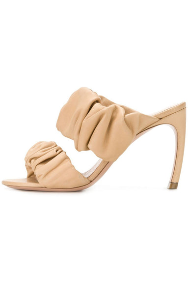 Nicholas Kirkwood Shoes Courtney Scrunchie Mule in Tan