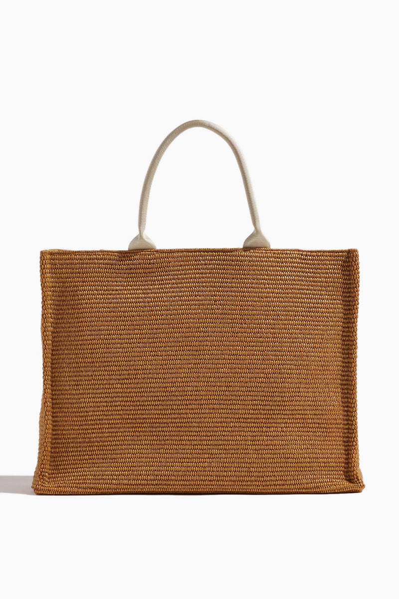 Marni Large Basket Shopping Bag in Raw Sienna/Natural/Black