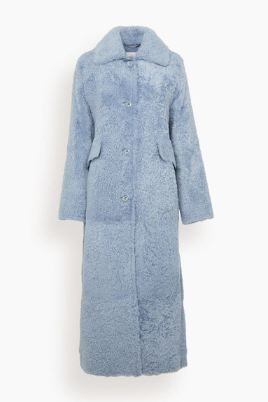 Dorothee Schumacher Coats Cozy Attraction Coat in Blurred Blue