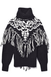 Sacai Clothing Floral Jacquard Pullover in Black