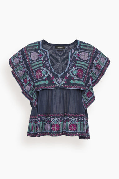 Isabel Marant Tops Clover Top in Faded Night