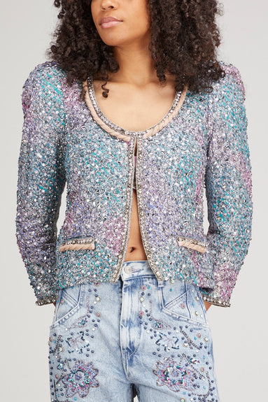 Isabel Marant Jackets Apazi Jacket in Green/Silver
